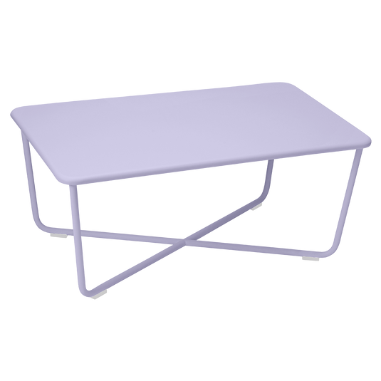 Fermob Croisette Low Table 97 x 57 cm in Marshmallow – outdoor coffee table in powder-coated steel