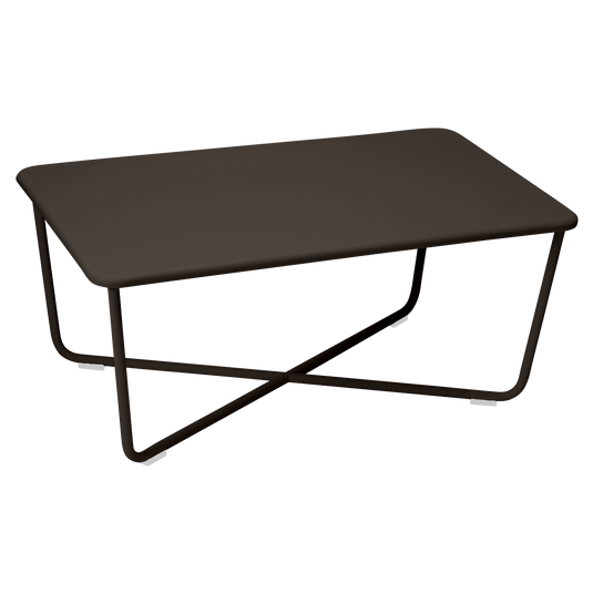 Fermob Croisette Low Table 97 x 57 cm in Tonka – outdoor coffee table in powder-coated steel