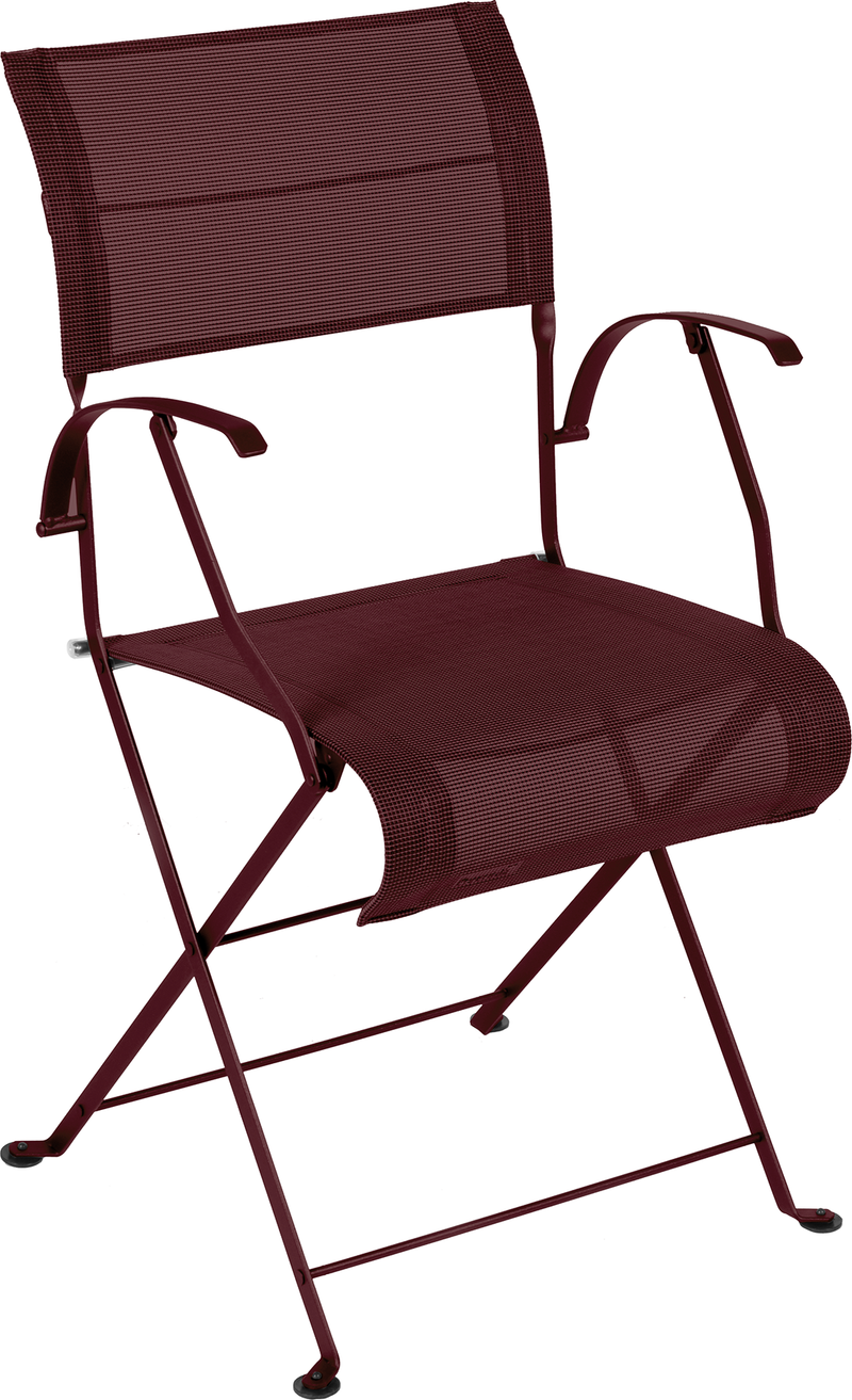 Load image into Gallery viewer, Fermob Dune Premium Folding Armchair in Black Cherry Stereo
