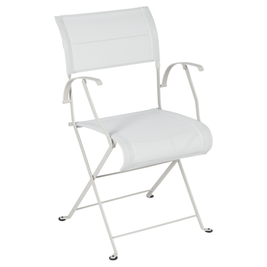 Fermob Dune Premium Folding Armchair in Clay Grey Stereo