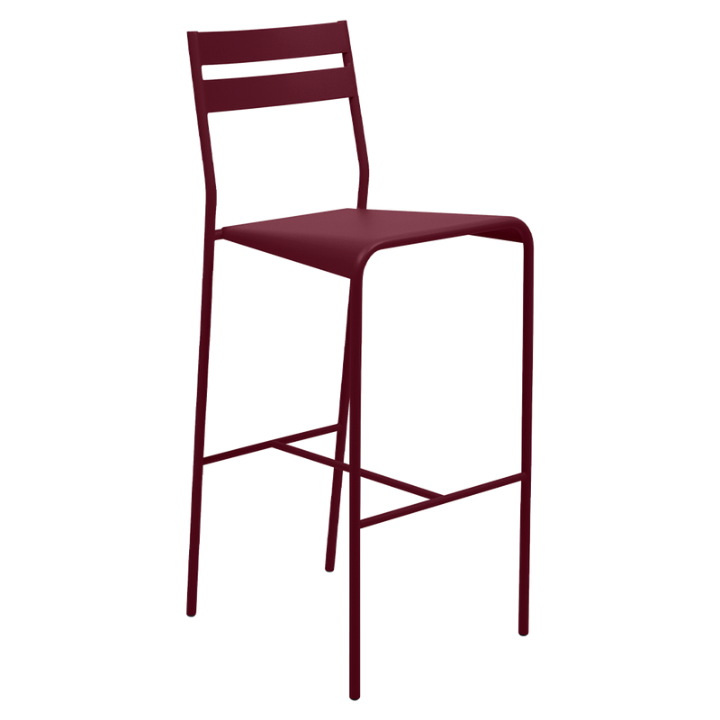 Load image into Gallery viewer, Fermob Facto Bar Chair in Black Cherry – outdoor bar chair in powder-coated steel
