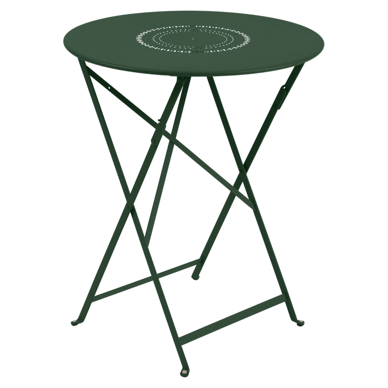 Load image into Gallery viewer, Fermob Floreal Folding Table Ø60 cm in Cedar Green – folding bistro table in powder-coated steel
