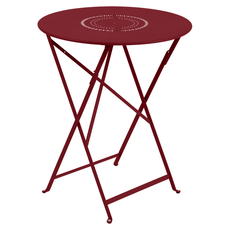 Load image into Gallery viewer, Fermob Floreal Folding Table Ø60 cm in Chilli – folding bistro table in powder-coated steel
