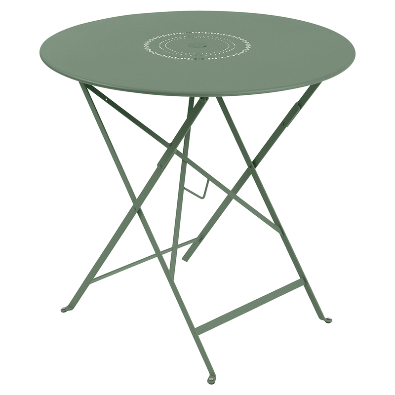 Load image into Gallery viewer, Fermob Floreal Folding Table Ø77 cm in Cactus – round folding garden table in powder-coated steel
