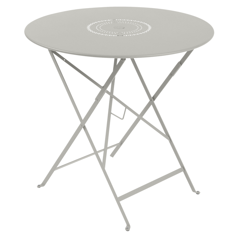 Load image into Gallery viewer, Fermob Floreal Folding Table Ø77 cm in Clay Grey – round folding garden table in powder-coated steel
