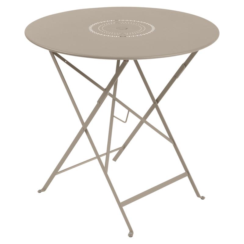 Load image into Gallery viewer, Fermob Floreal Folding Table Ø77 cm in Nutmeg – round folding garden table in powder-coated steel
