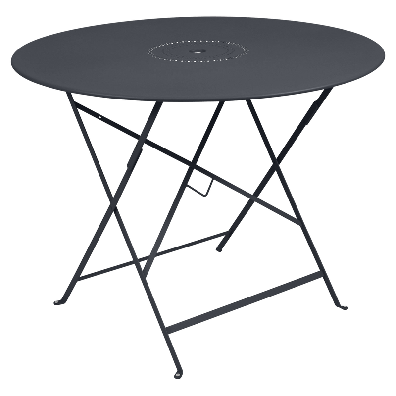 Load image into Gallery viewer, Fermob Floreal Folding Table Ø96 cm in Anthracite – large round folding table in powder-coated steel

