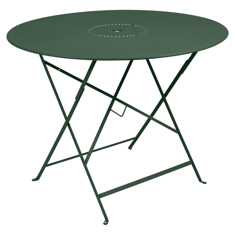 Load image into Gallery viewer, Fermob Floreal Folding Table Ø96 cm in Cedar Green – large round folding table in powder-coated steel
