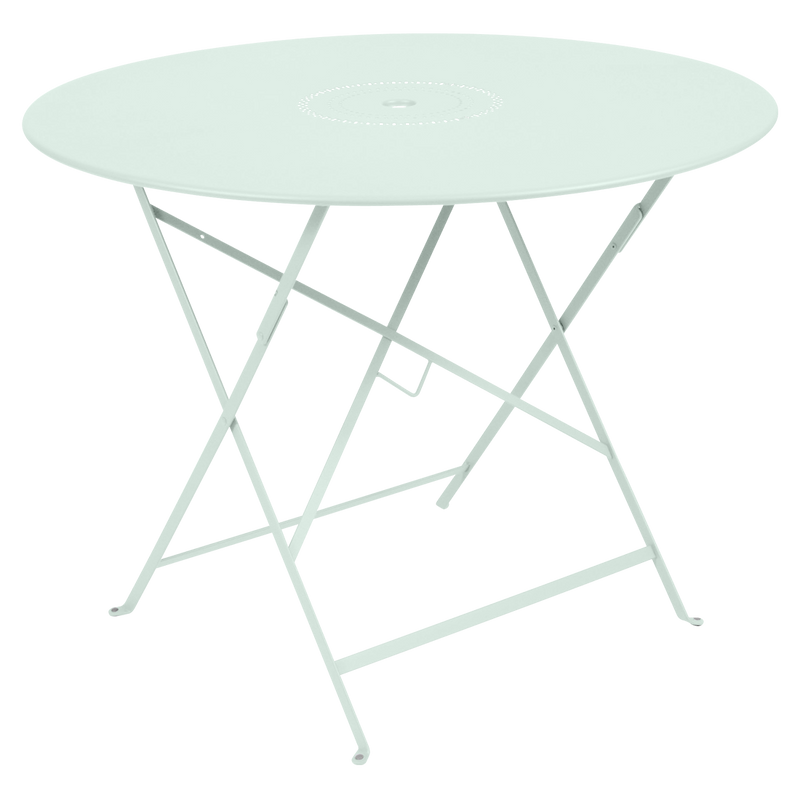 Load image into Gallery viewer, Fermob Floreal Folding Table Ø96 cm in Ice Mint – large round folding table in powder-coated steel
