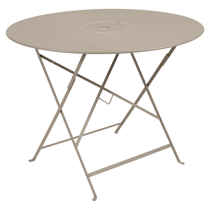 Load image into Gallery viewer, Fermob Floreal Folding Table Ø96 cm in Nutmeg – large round folding table in powder-coated steel
