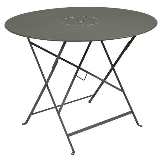 Fermob Floreal Folding Table Ø96 cm in Rosemary – large round folding table in powder-coated steel