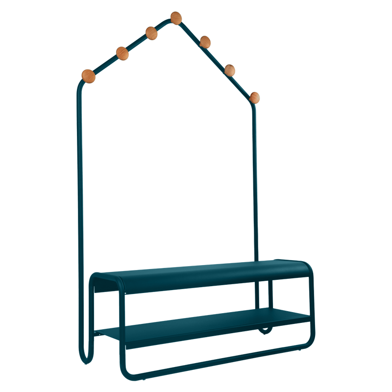 Load image into Gallery viewer, Fermob Funambule Cloakroom Bench in Acapulco Blue
