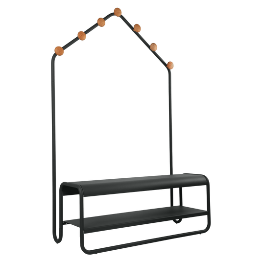 Fermob Funambule Cloakroom Bench in Anthracite