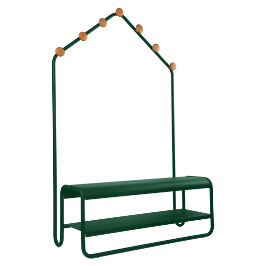 Fermob Funambule Cloakroom Bench in Cedar Green