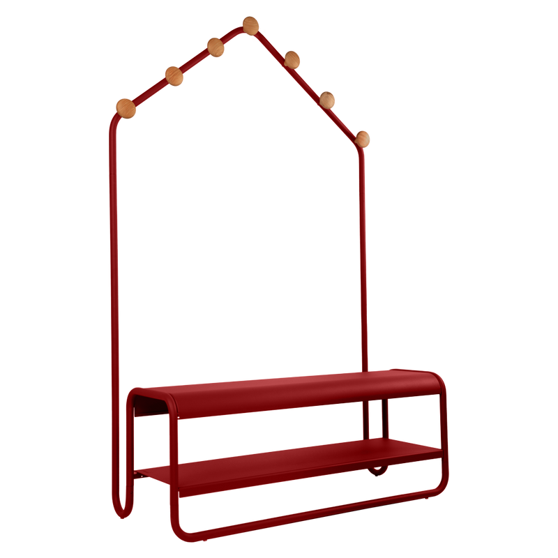 Load image into Gallery viewer, Fermob Funambule Cloakroom Bench in Chilli
