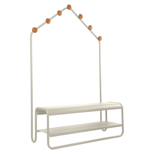 Fermob Funambule Cloakroom Bench in Clay Grey