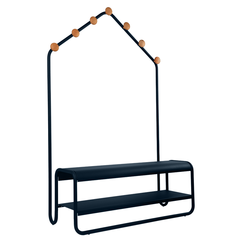 Load image into Gallery viewer, Fermob Funambule Cloakroom Bench in Deep Blue
