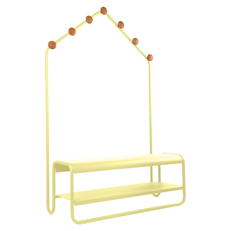 Load image into Gallery viewer, Fermob Funambule Cloakroom Bench in Frosted Lemon
