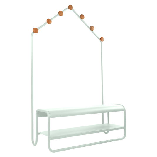 Fermob Funambule Cloakroom Bench in Ice Mint