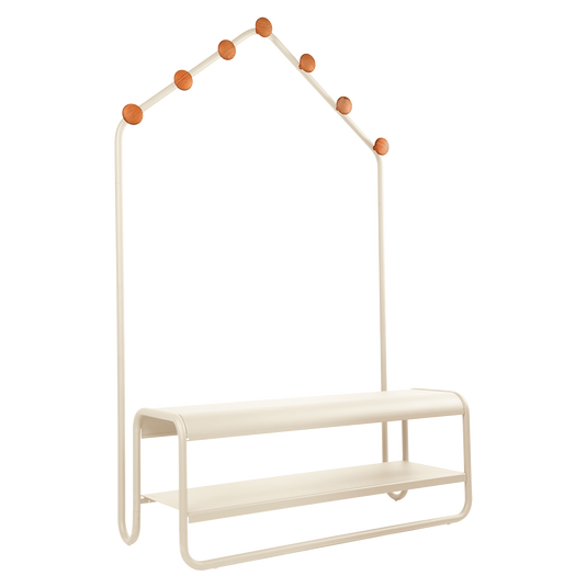 Fermob Funambule Cloakroom Bench in Latte Beige