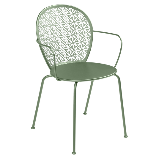 Fermob Lorette Armchair in Cactus – romantic metal garden armchair in powder-coated steel