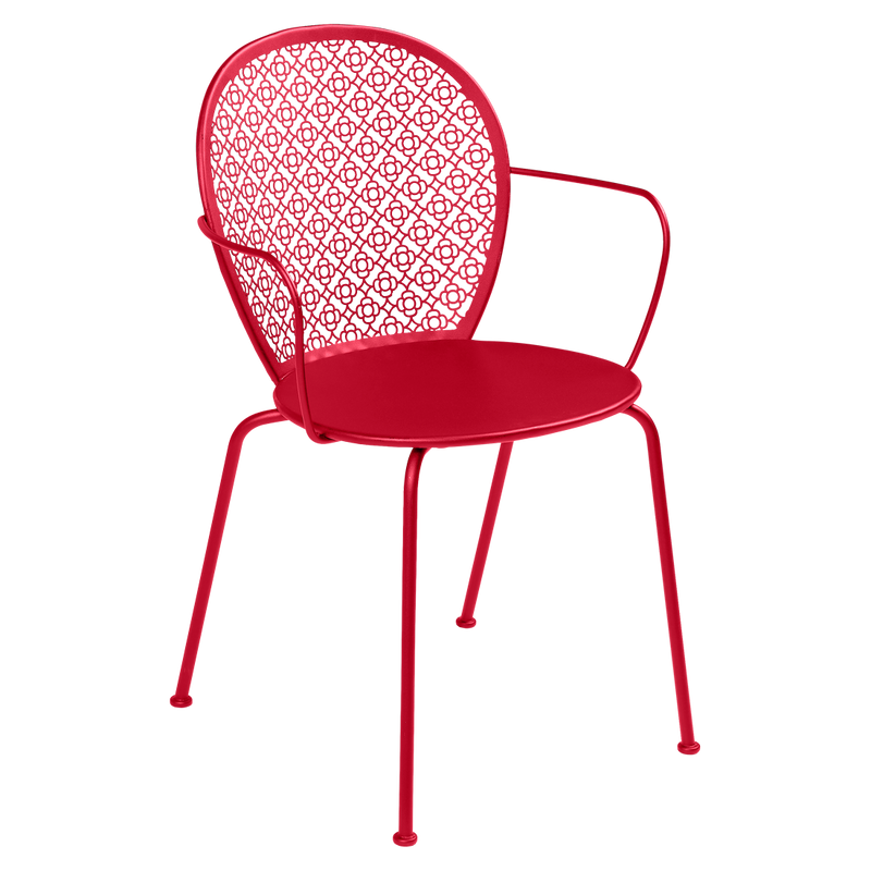 Load image into Gallery viewer, Fermob Lorette Armchair in Chilli – romantic metal garden armchair in powder-coated steel
