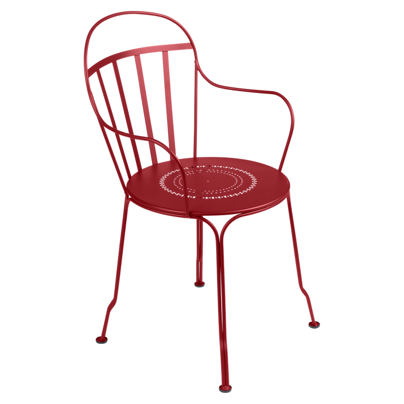 Load image into Gallery viewer, Fermob Louvre Armchair in Chilli – stackable metal garden armchair in powder-coated steel
