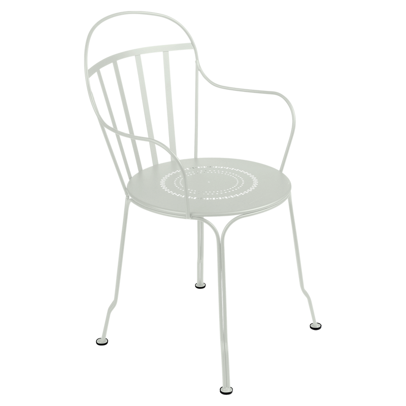 Load image into Gallery viewer, Fermob Louvre Armchair in Clay Grey – stackable metal garden armchair in powder-coated steel
