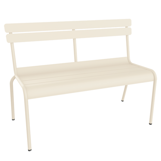 Fermob Luxembourg 2/3-seater Bench with backrest in Latte Beige