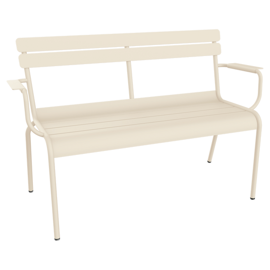 Fermob Luxembourg 2-Seater Garden Bench in Latte Beige