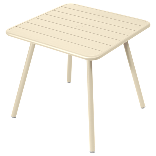 Fermob Luxembourg 4 leg table 80 x 80 in Latte Beige