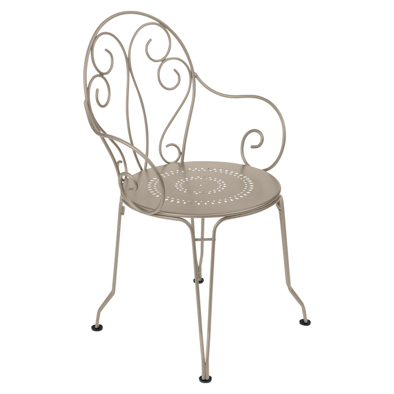 Load image into Gallery viewer, Fermob Montmartre Armchair in Nutmeg – stackable steel bistro garden armchair with scrollwork
