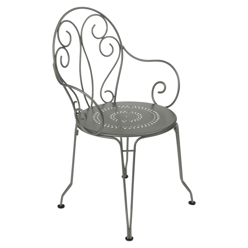Load image into Gallery viewer, Fermob Montmartre Armchair in Rosemary – stackable steel bistro garden armchair with scrollwork
