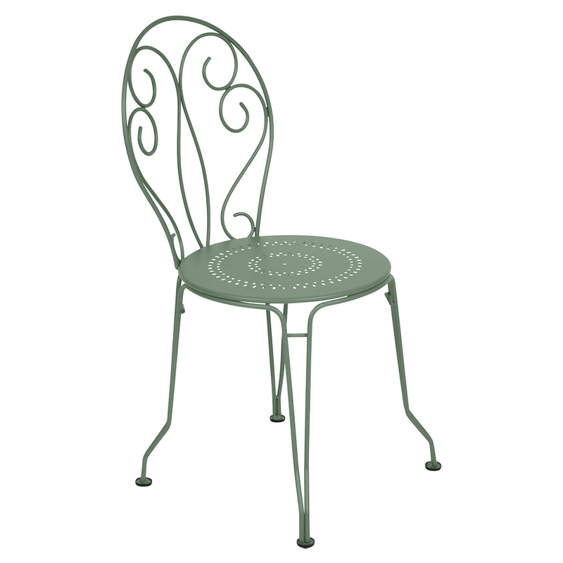 Load image into Gallery viewer, Fermob Montmartre Chair in Cactus – stackable steel bistro garden chair with scrollwork back
