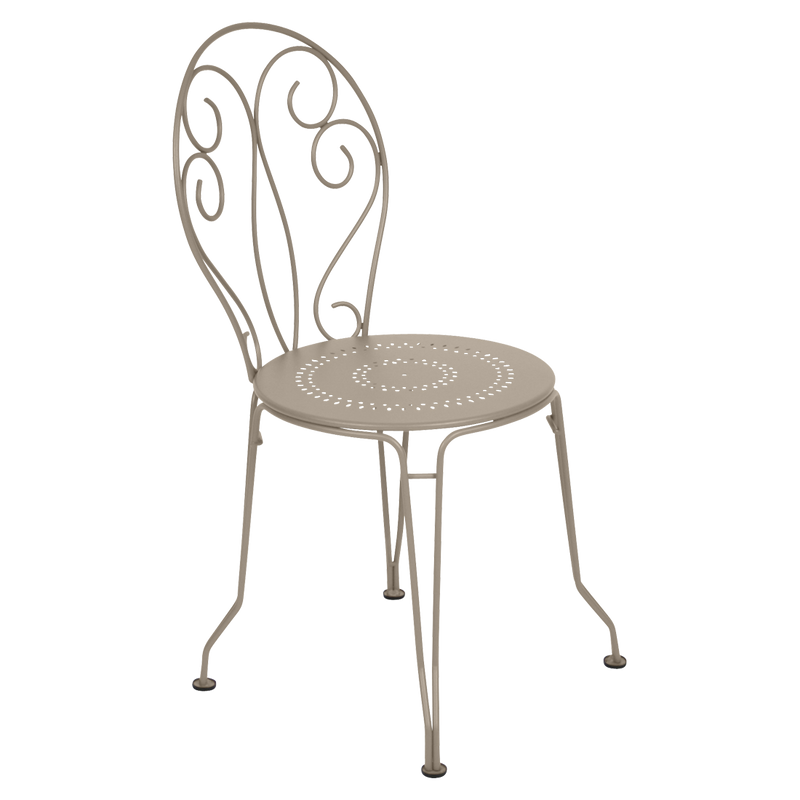 Load image into Gallery viewer, Fermob Montmartre Chair in Nutmeg – stackable steel bistro garden chair with scrollwork back
