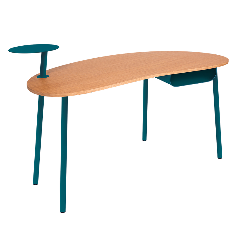 Load image into Gallery viewer, Fermob Nuage Oak Desk in Acapulco Blue
