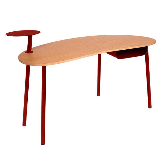 Fermob Nuage Oak Desk in Chilli