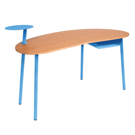 Fermob Nuage Oak Desk in Maya Blue