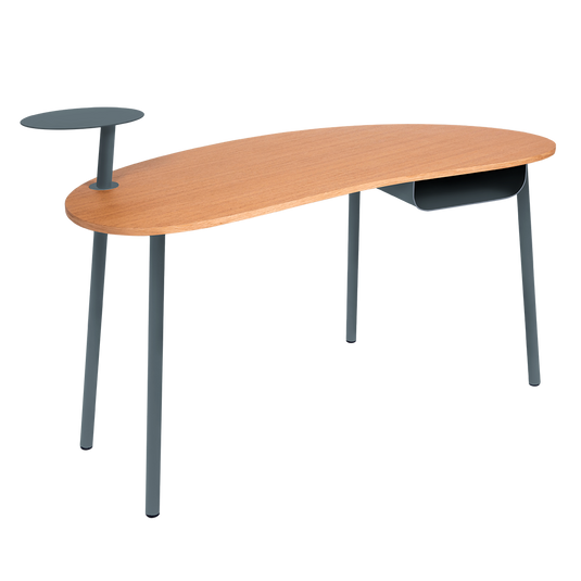 Fermob Nuage Oak Desk in Storm Grey
