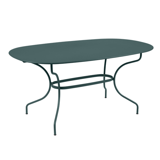 Fermob OPÉRA+ Oval Table 160 x 90 cm Six Seater in Storm Grey