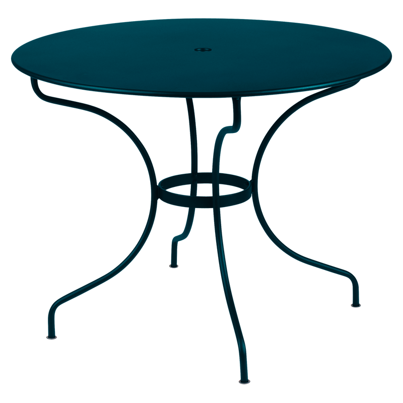 Load image into Gallery viewer, Fermob OPÉRA+ Table Ø 96 cm Five Seater in Acapulco Blue
