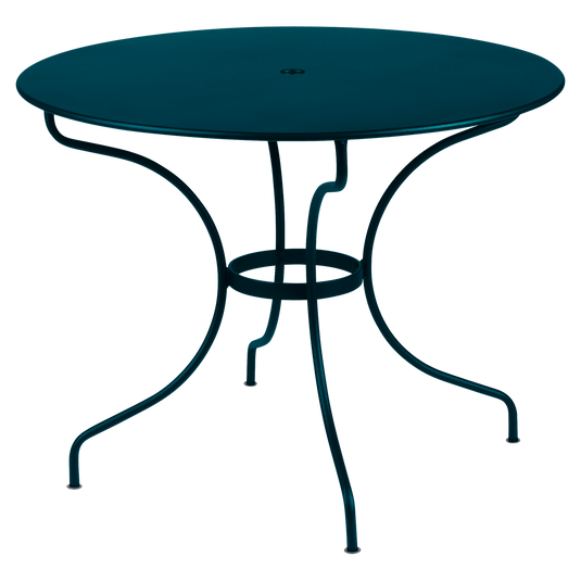 Fermob OPÉRA+ Table Ø 96 cm Five Seater in Acapulco Blue