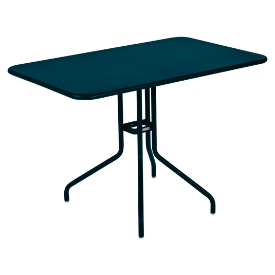 Fermob Pétale Tilt-Top Table 110 x 70 cm in Acapulco Blue – tilt-top dining table in powder-coated steel