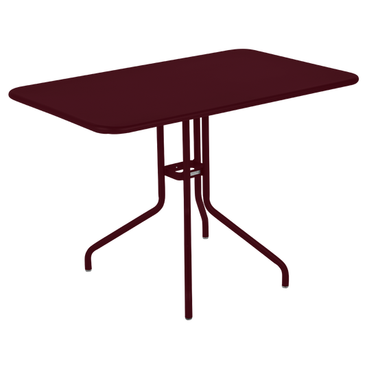 Fermob Pétale Tilt-Top Table 110 x 70 cm in Black Cherry – tilt-top dining table in powder-coated steel