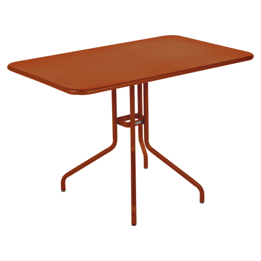 Fermob Pétale Tilt-Top Table 110 x 70 cm in Candied Orange – tilt-top dining table in powder-coated steel
