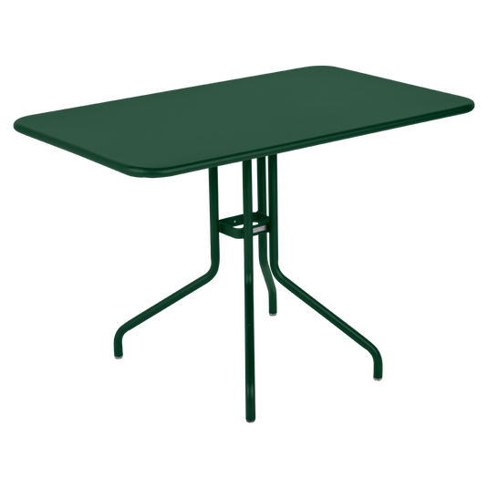 Fermob Pétale Tilt-Top Table 110 x 70 cm in Cedar Green – tilt-top dining table in powder-coated steel