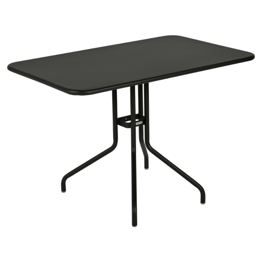 Fermob Pétale Tilt-Top Table 110 x 70 cm in Liquorice – tilt-top dining table in powder-coated steel