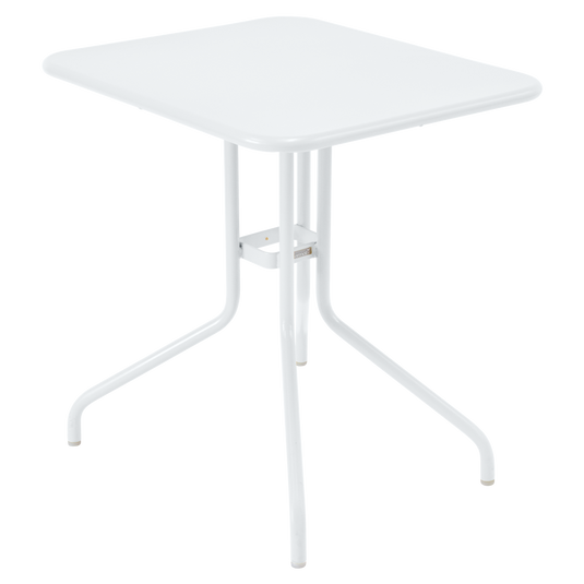 Fermob Pétale Tilt-Top Table 60 x 70 cm in Cotton White – tilt-top garden table in powder-coated steel