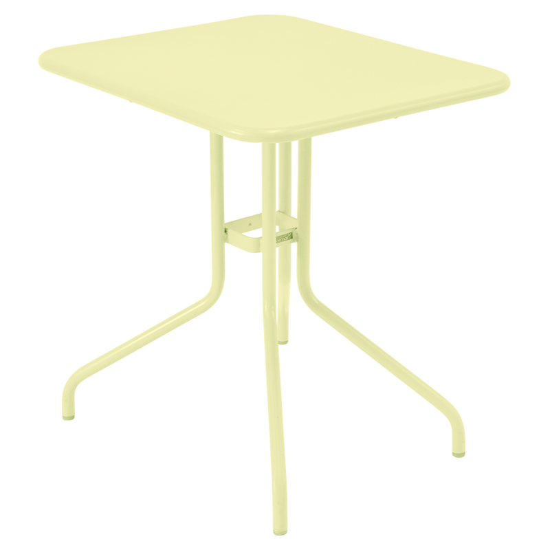 Load image into Gallery viewer, Fermob Pétale Tilt-Top Table 60 x 70 cm in Frosted Lemon – tilt-top garden table in powder-coated steel
