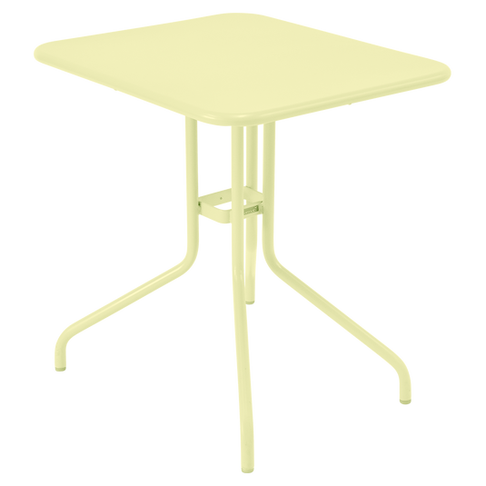 Fermob Pétale Tilt-Top Table 60 x 70 cm in Frosted Lemon – tilt-top garden table in powder-coated steel